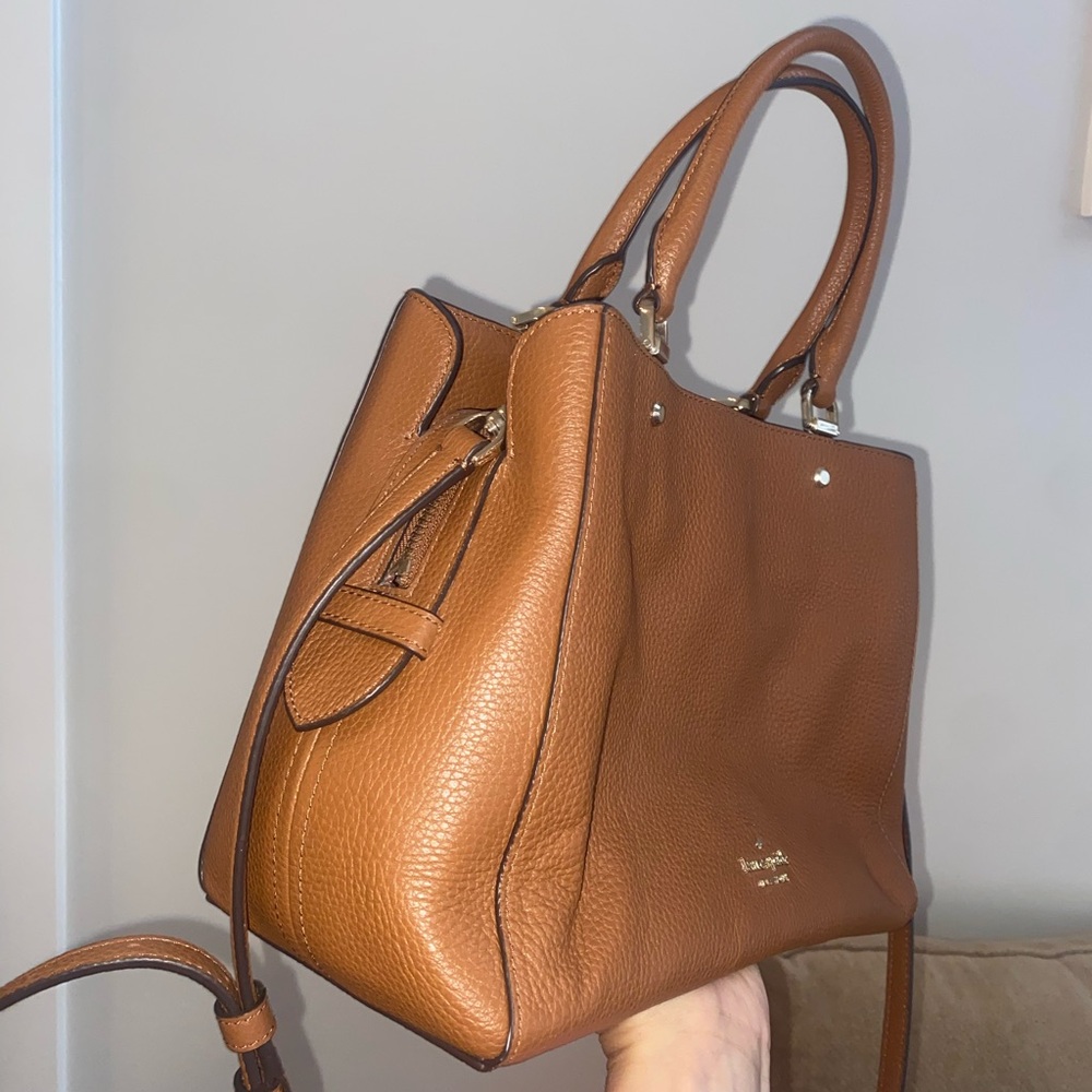 Kate Spade Brown Leather Purse with long and short straps - Picture 3 of 8